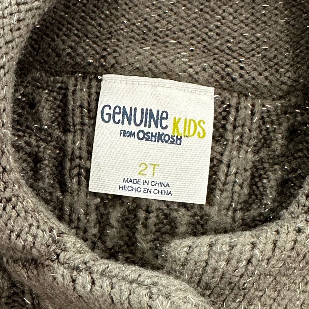Oshkosh Boy’s Olive Green Cardigan Sweater- 2T